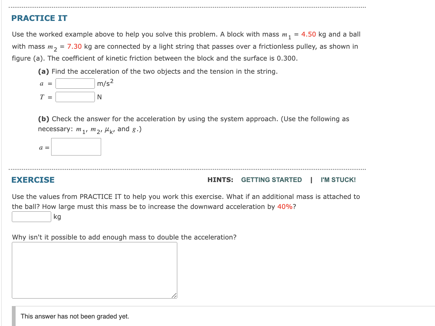 connected two-body problem involving "'1 l gravity and friction. 4'13) ml _)