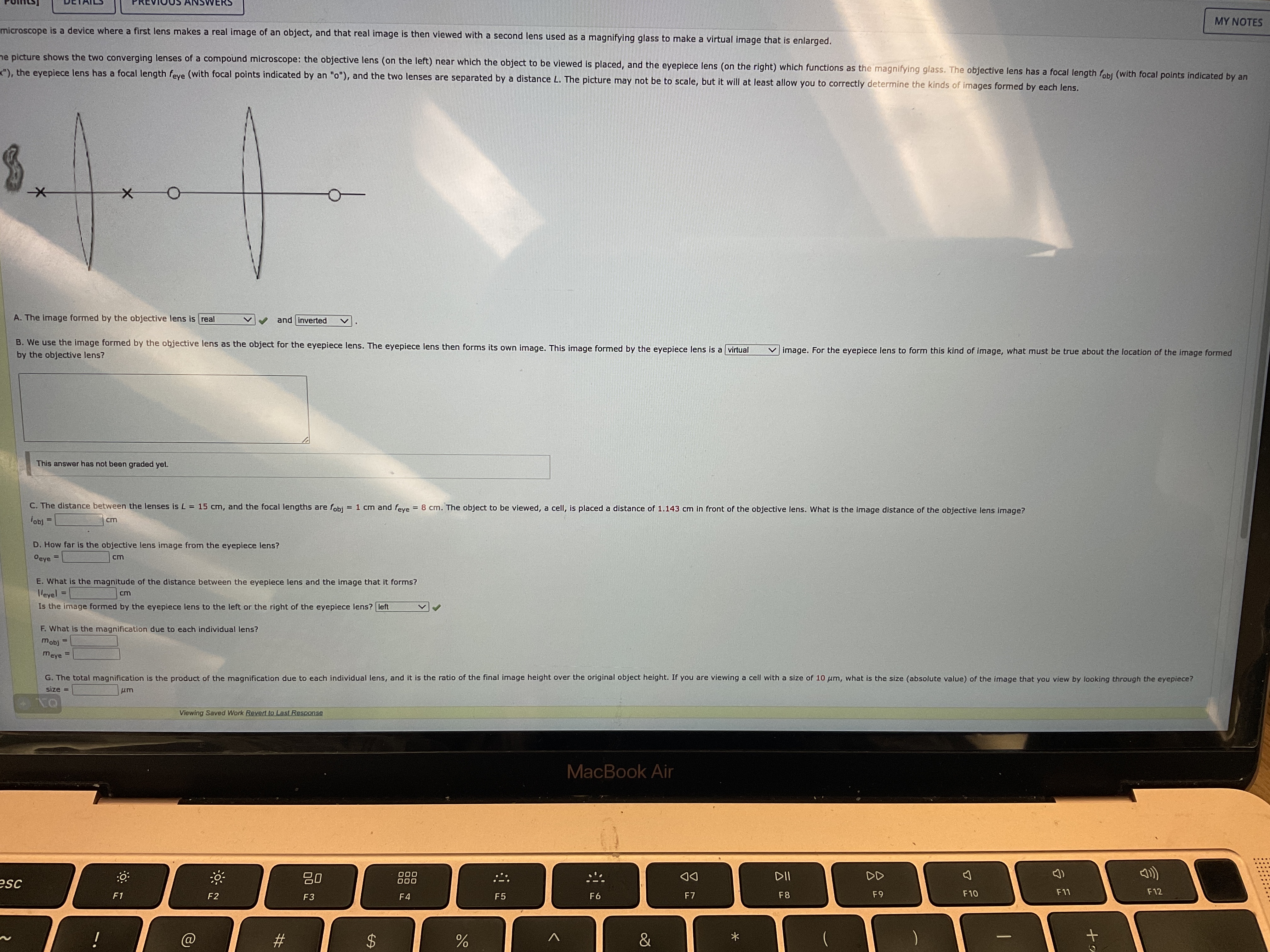  MY NOTES microscope is a device where a first lens makes