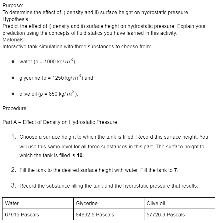 I need help with this please: 51st Part: Information:A) Purpose: To determine