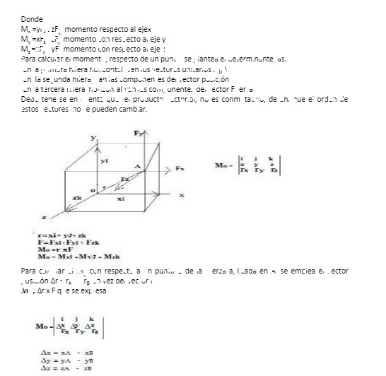 M. _ zF momento respecto ejex My =XYz momento _on res_ecto ejev