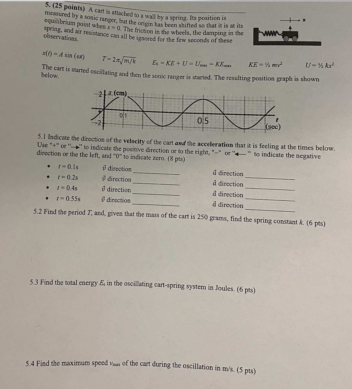In the figure below is shown an elastic string of beads that