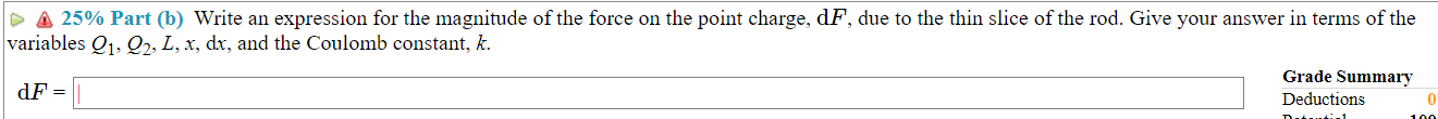 positive charge. Q2 is 1.111iforrtnl},r spread over the length of the rod.