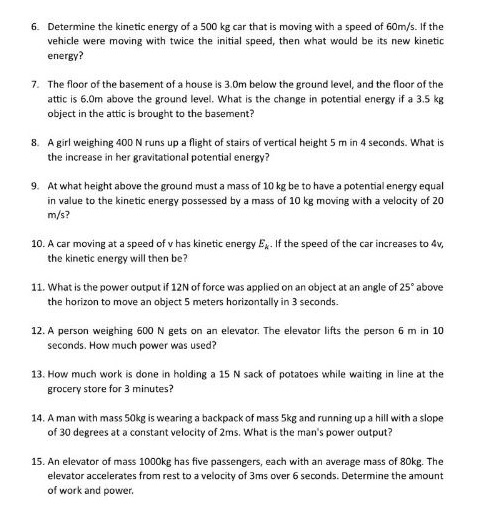 1. A girl with mass $5 kg slides 4m down an inclined