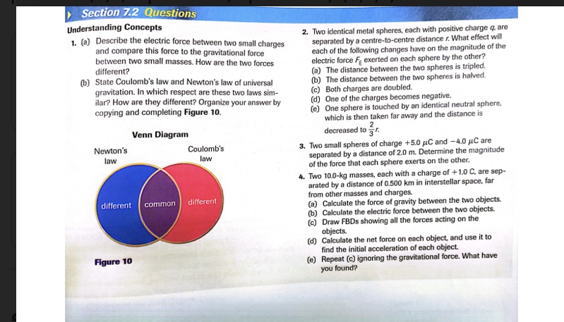 Solve question 1 and 4 Section 7.2 Questions Understanding Concepts 2. Two