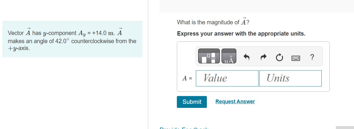 makes an angle of 42.0 counterclockwise from the ty-axis. What is the