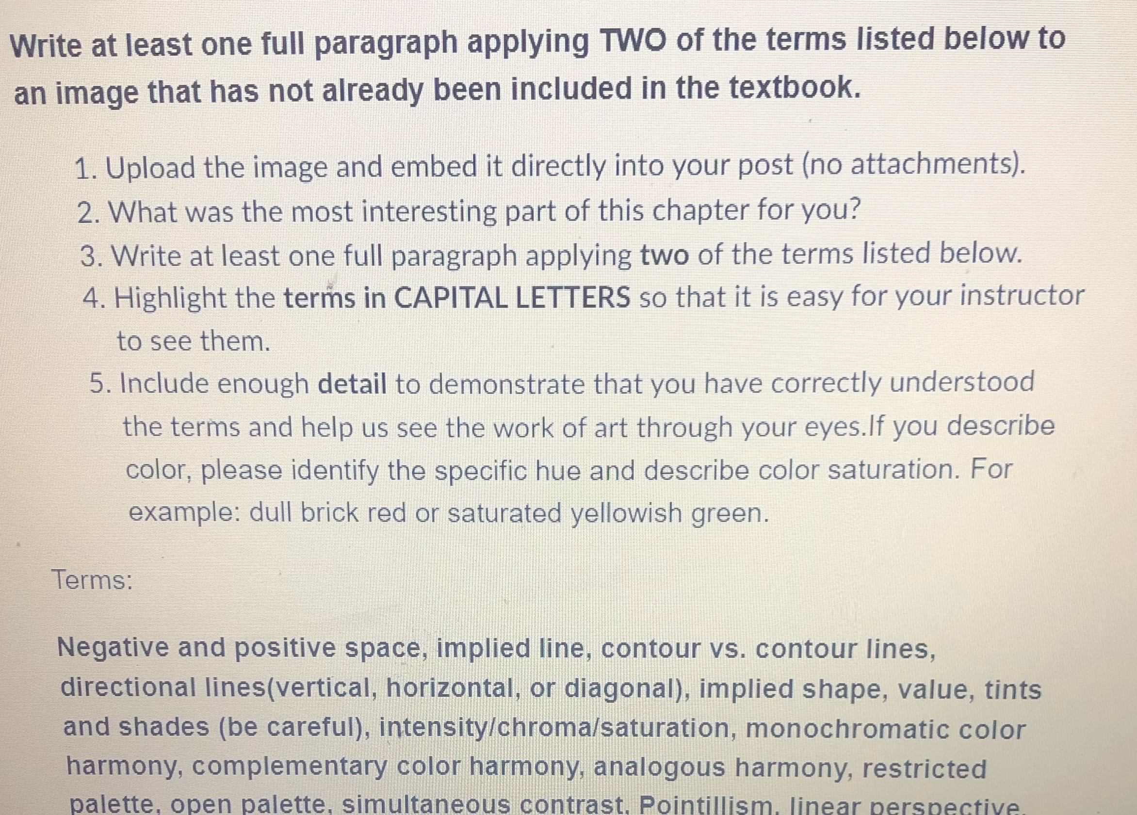 Can someone help me with this assignment? Write at least one full