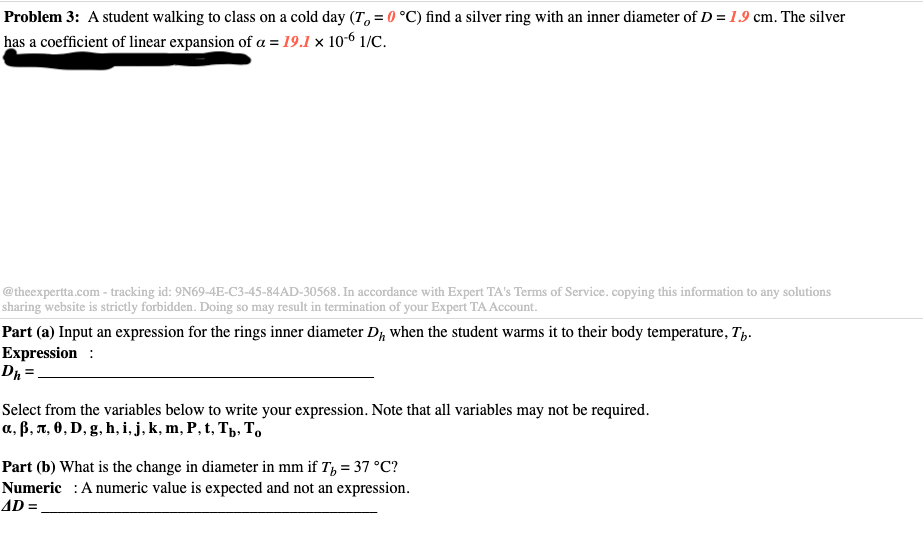 Problem 3: A student walking to class on a cold day
