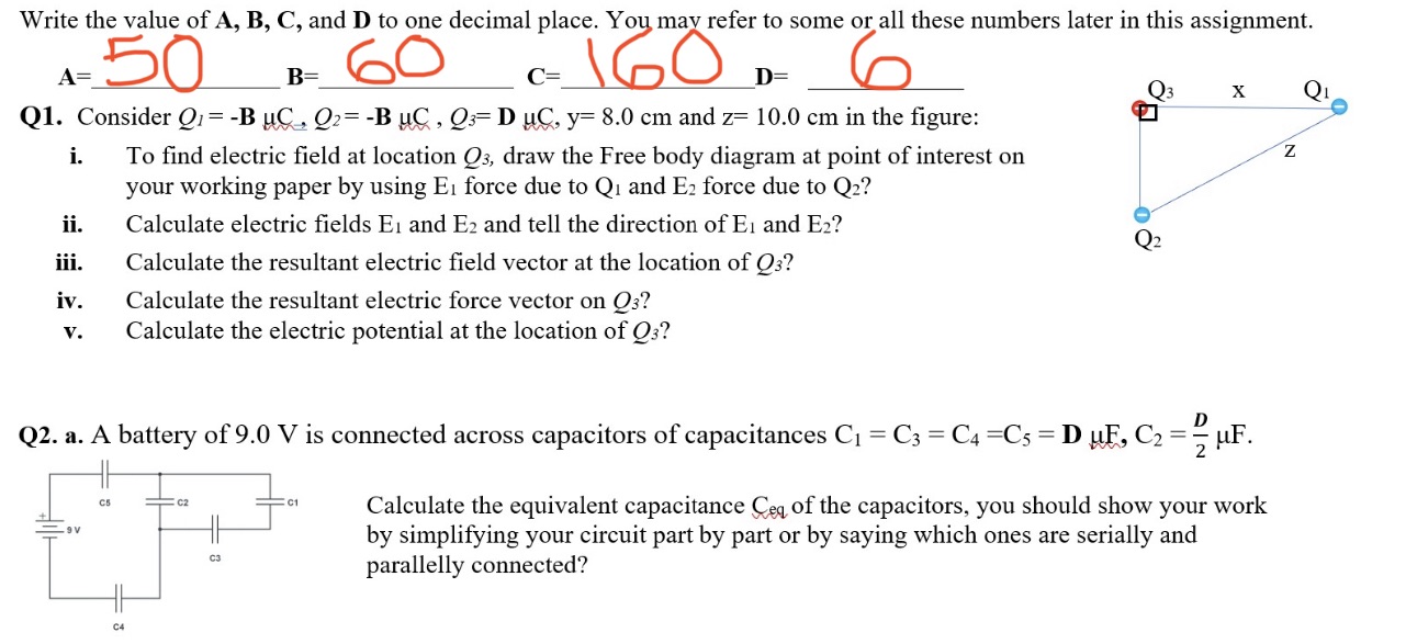 Help me understand it Write the value of A, B, C, and