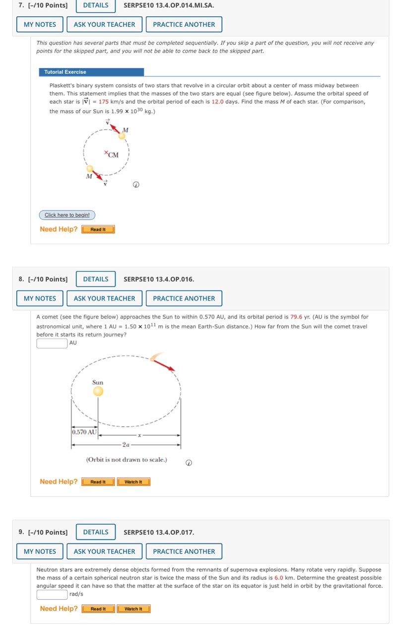  7. [-/10 Points] DETAILS SERPSE10 13.4.OP.014.MI.SA. MY NOTES ASK YOUR TEACHER