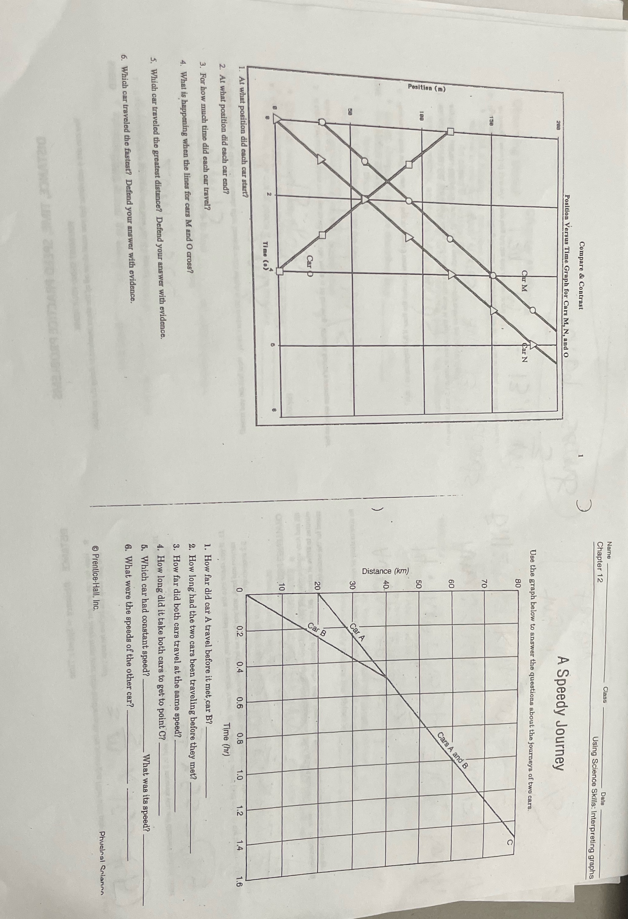 Name Chapter 12 Class Date Compare & Contrast Using Science Skills: