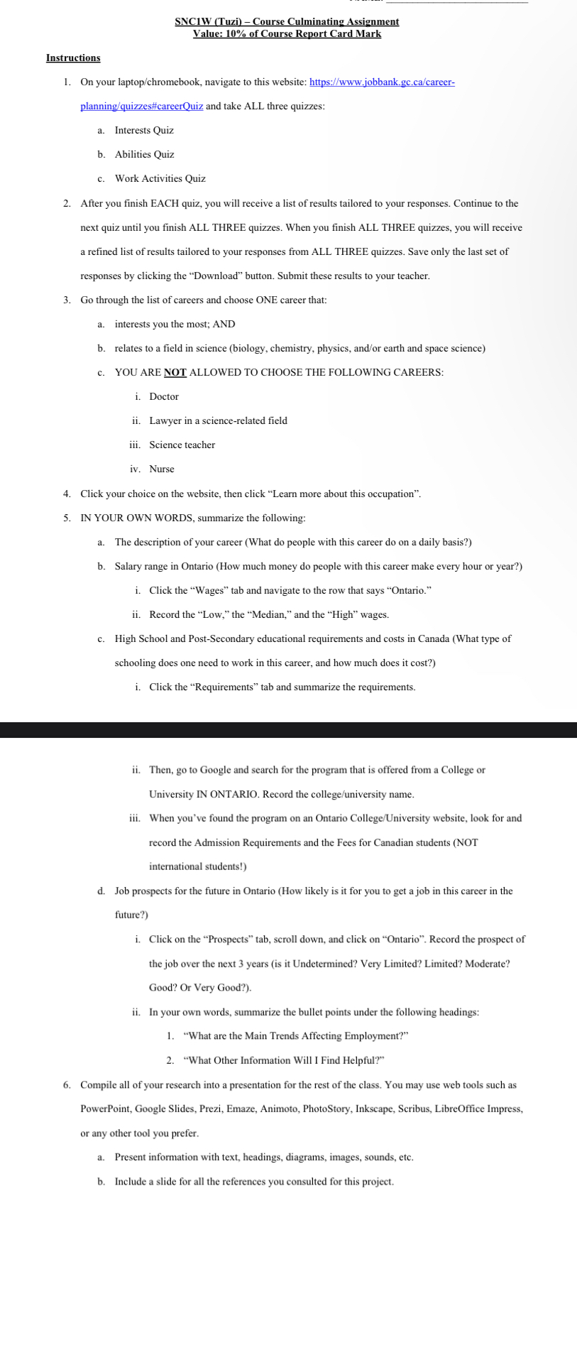 Please please help me with this assignment 5-6 https://www.jobbank.gc.ca/marketreport/summary-occupation/18254/ca the job is