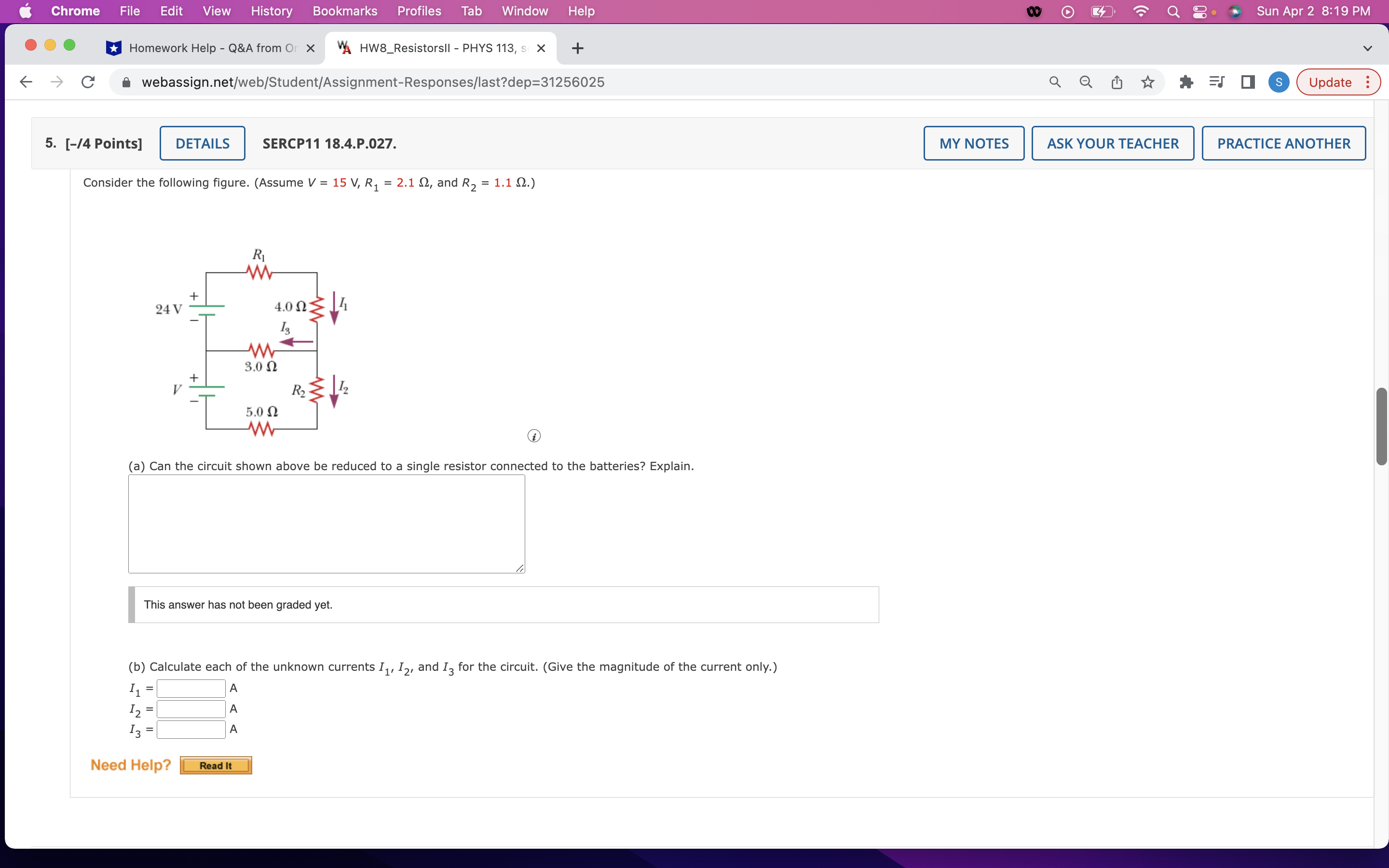 . Sun Apr 2 8:19 PM .. . Homework Help - Q&A