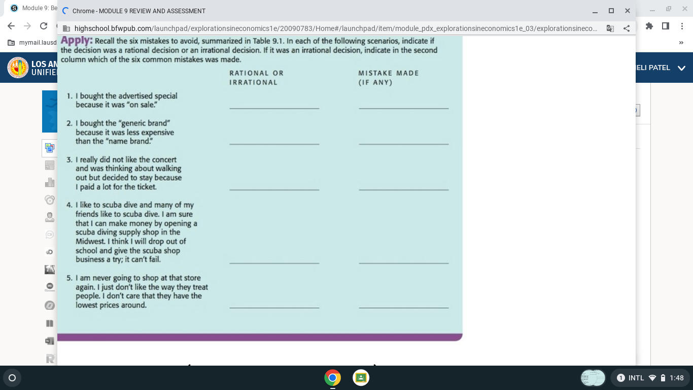 that you have available to spend. 3. Cost that is already paid