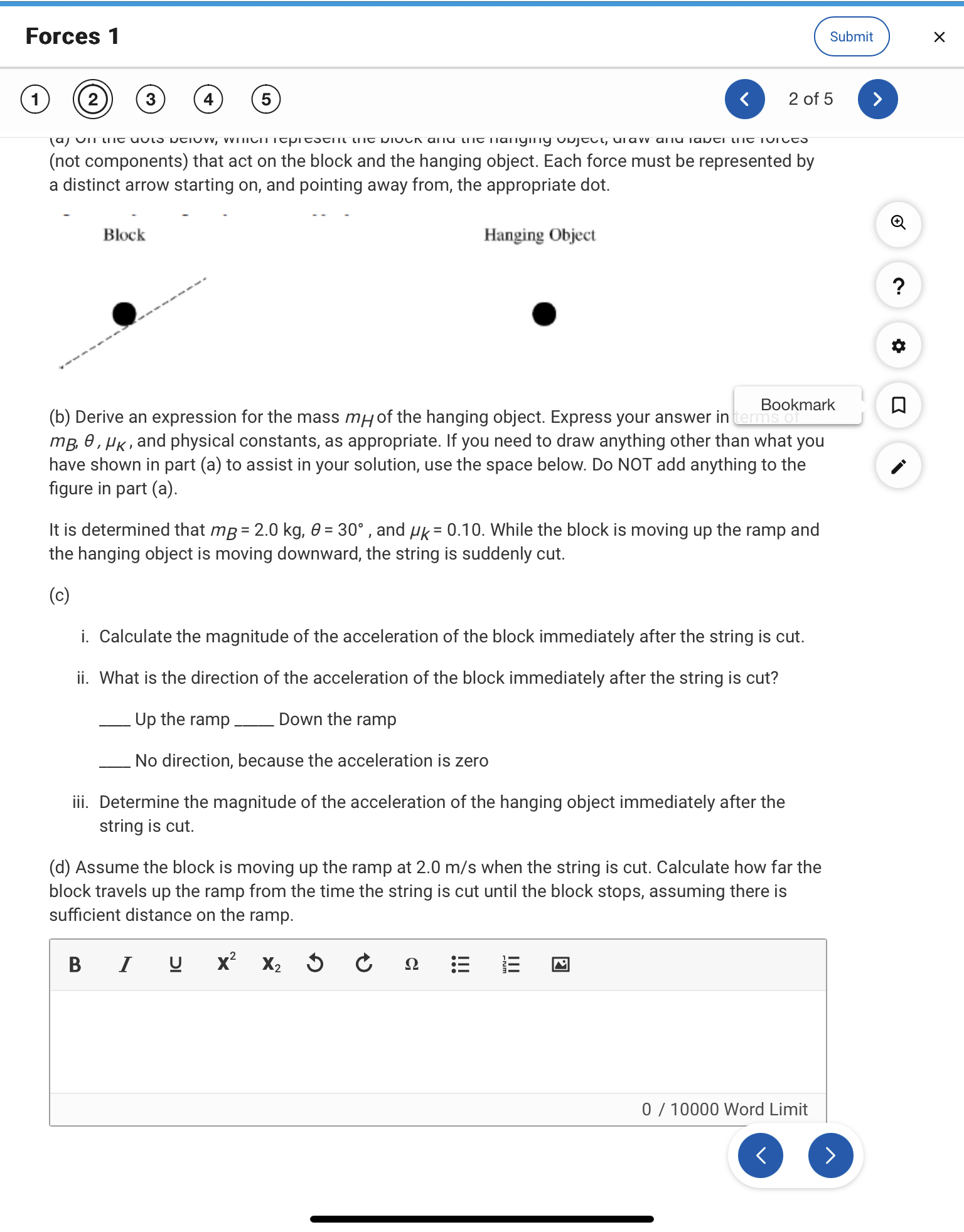 apclassroom.collegeboard.org Forces 1 o o l' A block of mass m3 is