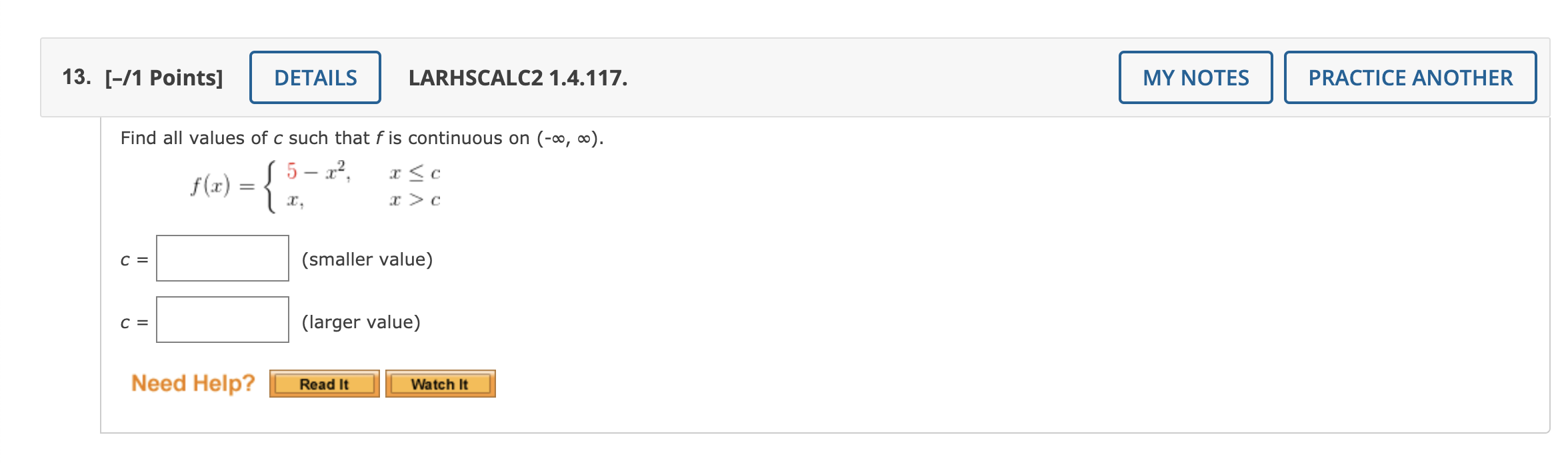 the x-values (if any) at which f is not continuous. Which of