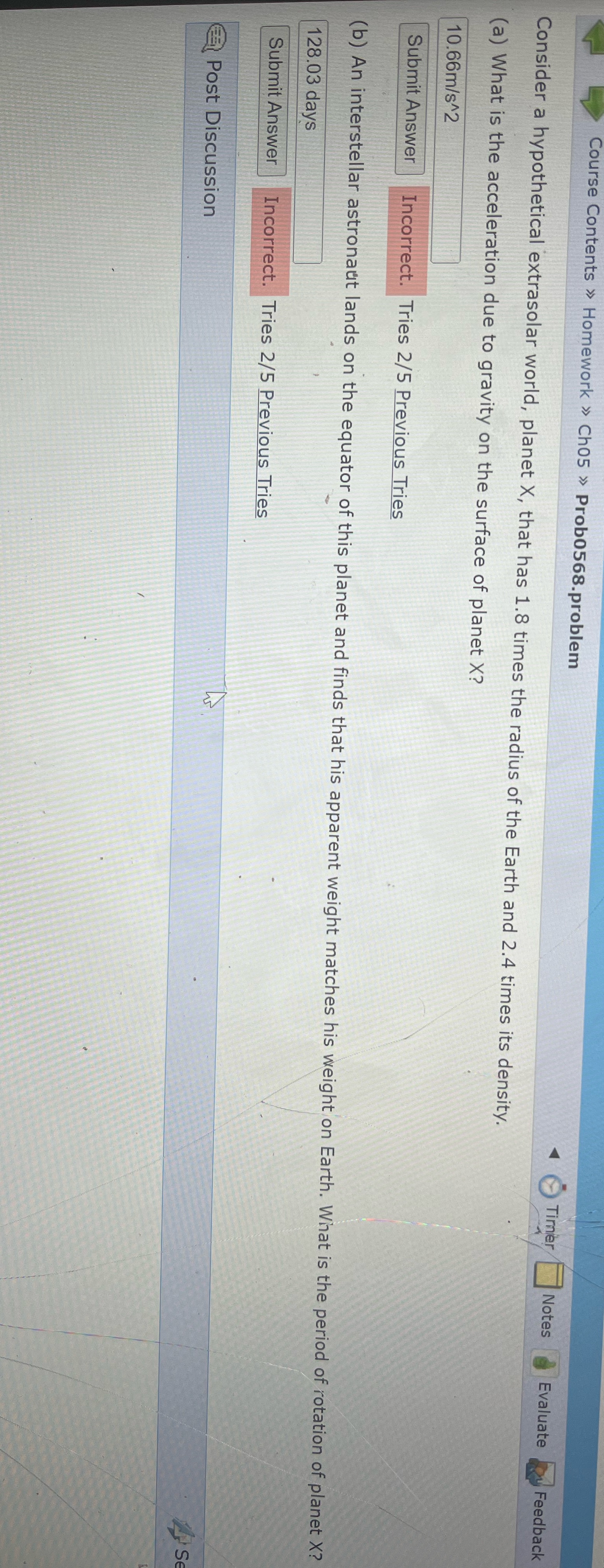 V Course Contents > Homework > Ch05 > Prob0568.problem Timer Notes Evaluate