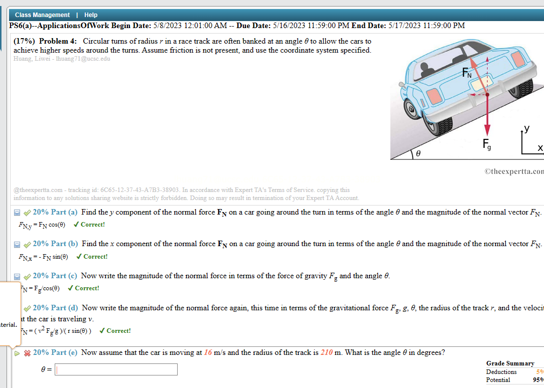 Class Management | Help PS6(a)--ApplicationsOfWork Begin Date: 5/8/2023 12:01:00 AM --