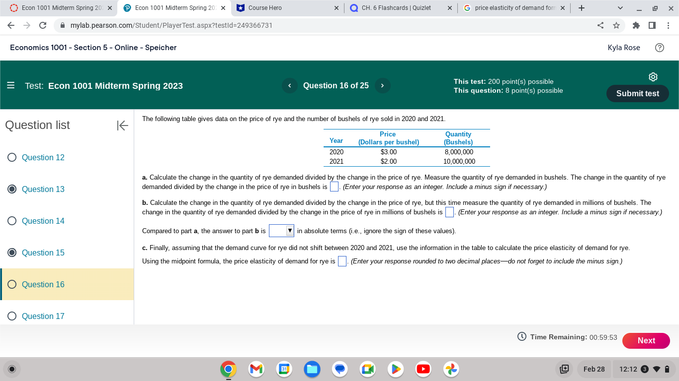  Econ 1001 Midterm Spring 20: x Econ 1001 Midterm Spring 20