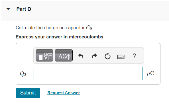 on capacitor C1. Express your answer in microcoulombs. AE ? Q1 =