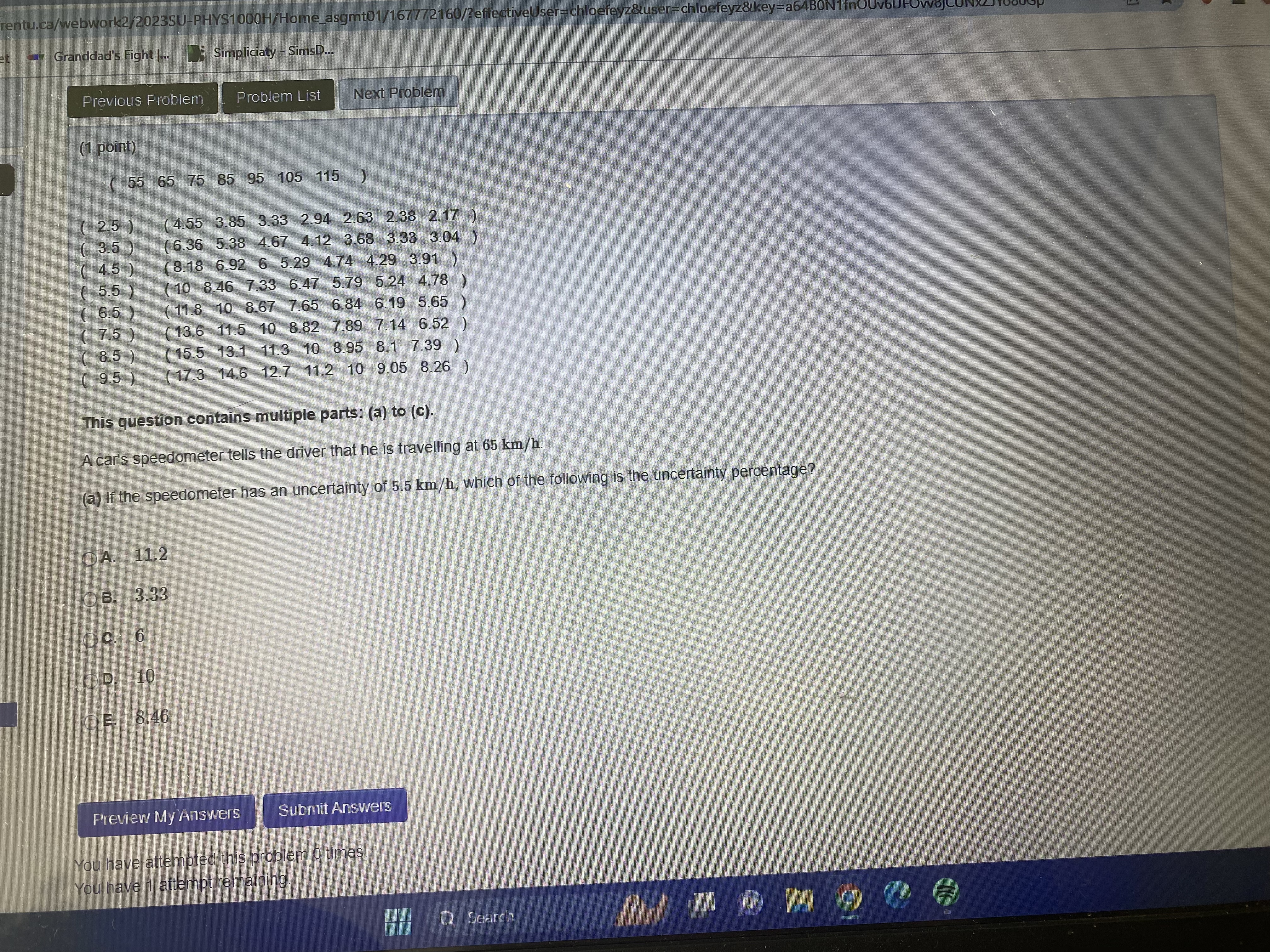 a distance of 5.250 + 0.002 cm in a cylinder. Include units