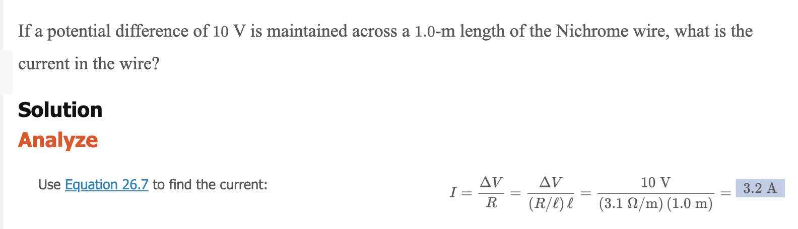 V is being applied to the wire; a) what is its diameter,
