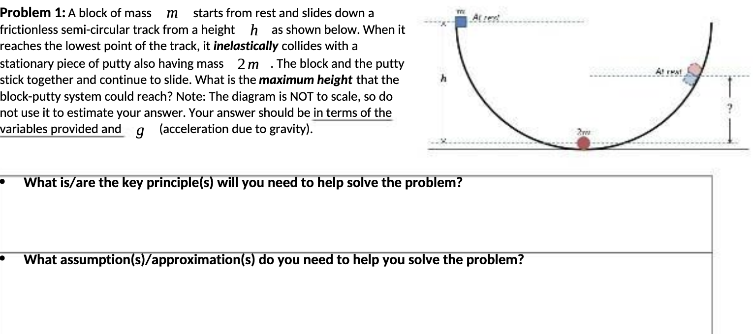 Can you help me solve this workshet Problem 1: A block of