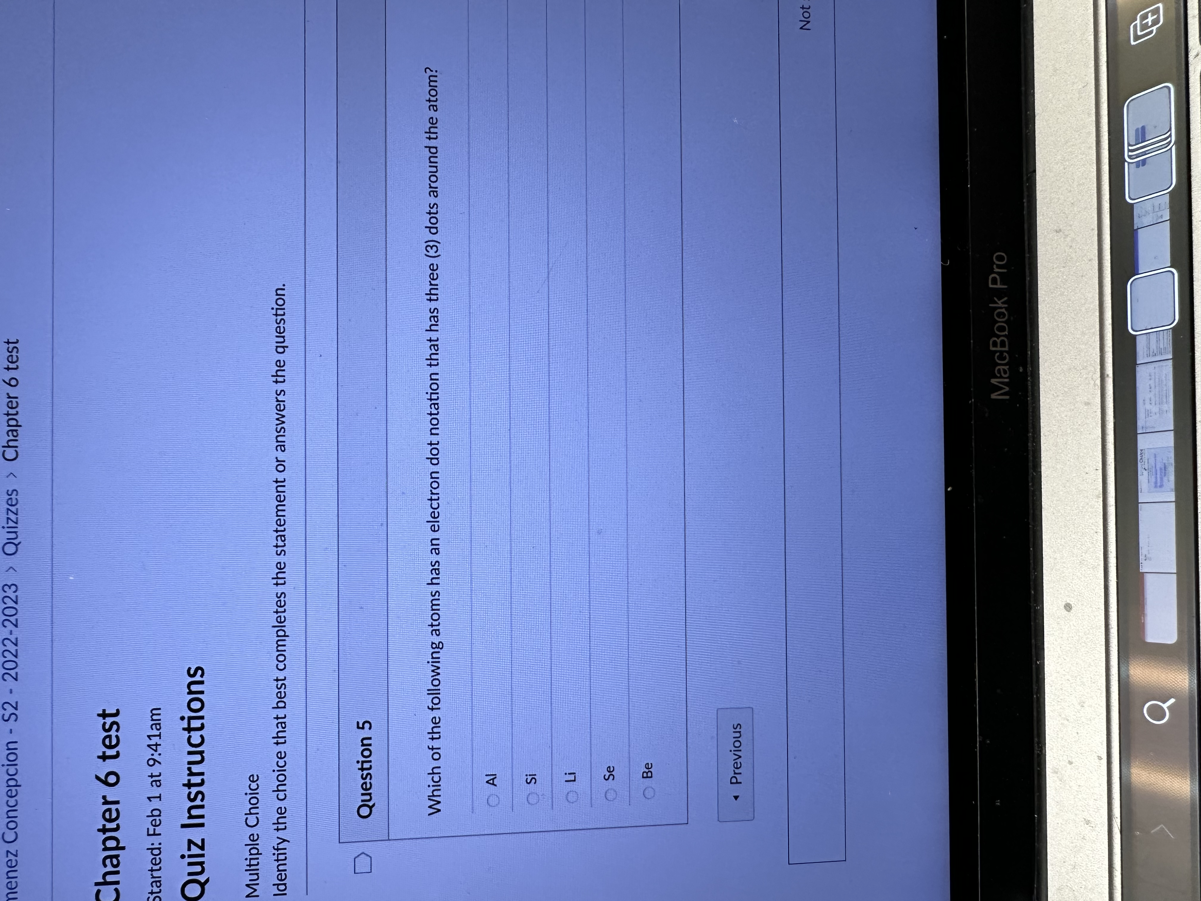 Choice Identify the choice that best completes the statement or answers the