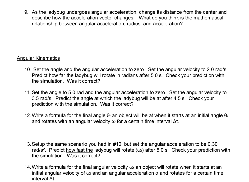 Angular Velocity? How is it Related to Velocity? 1. Select \"Radians\" in