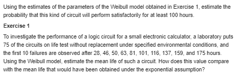 were subjected to specified frequencies and amplitudes of vibration and their times