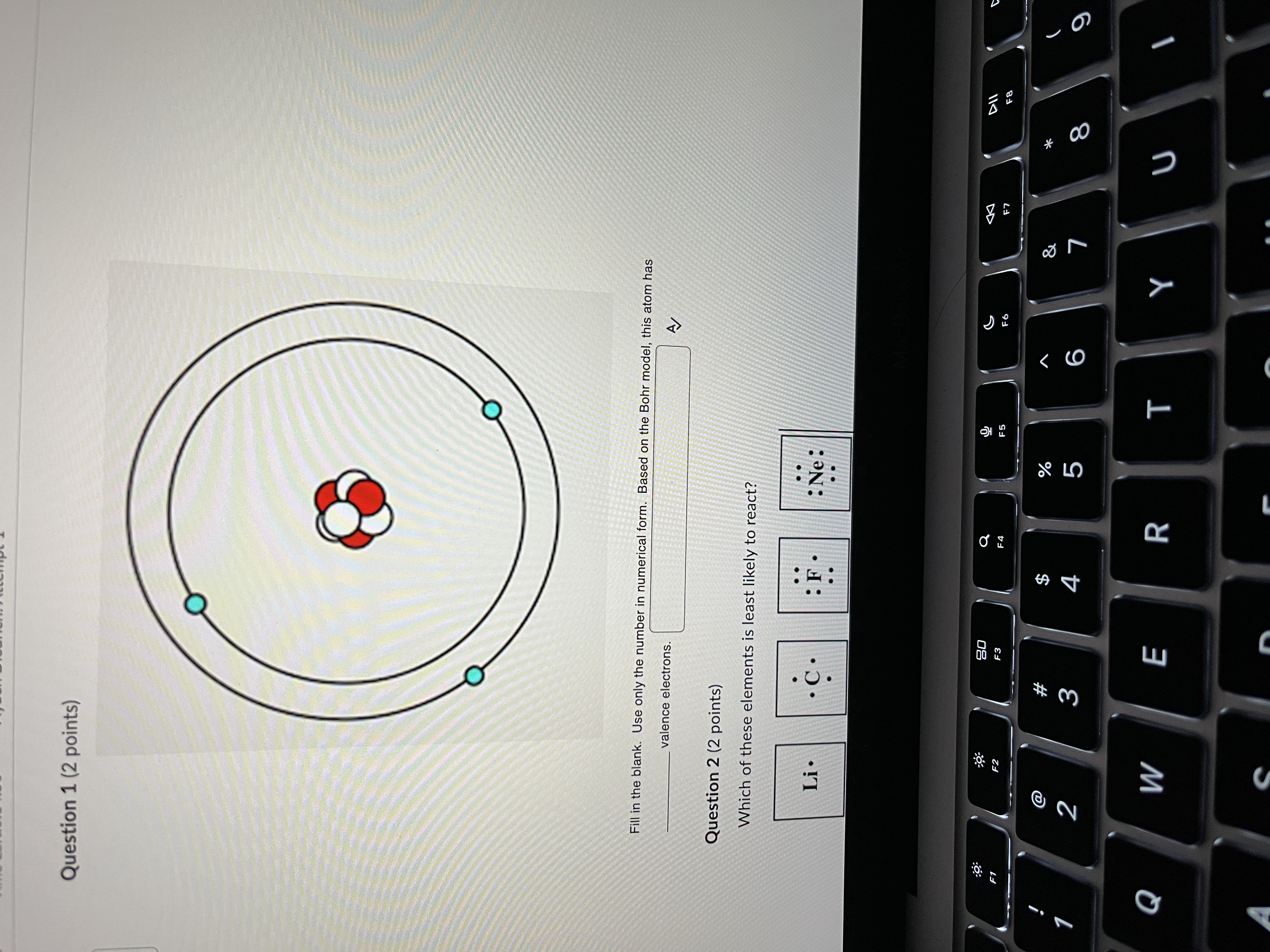  Question 1 (2 points) Fill in the blank. Use only the