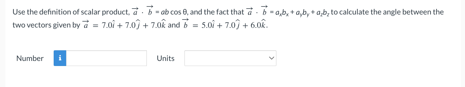 b = 1.97 + 8.7. Find (a)|a x b , (b) d