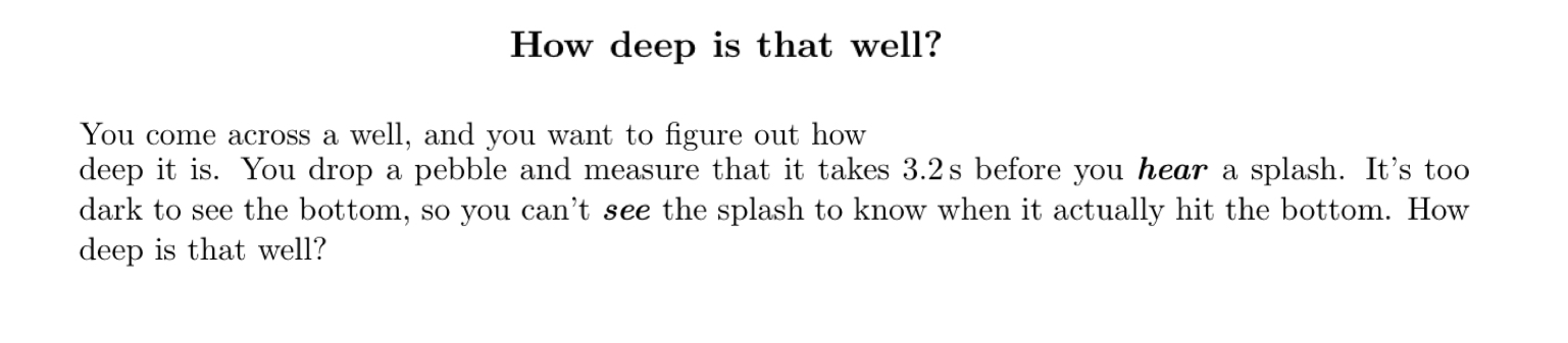 Please explain each response to each prompt using physics terms/ideas/formulas/proofs. I would