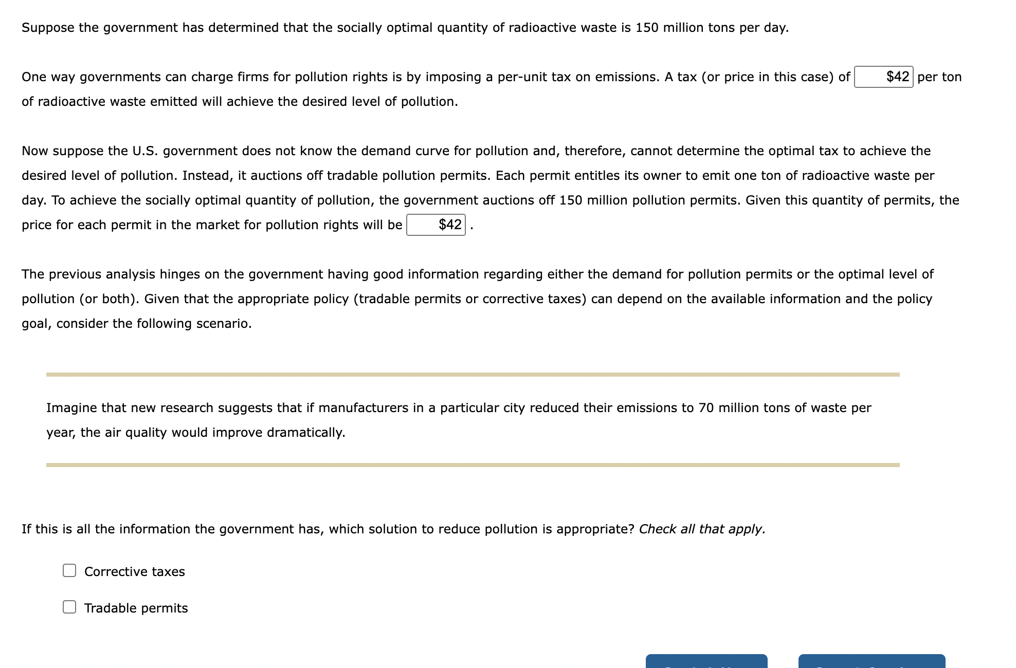 emit radioactive waste as a waste product. This generates a cost to