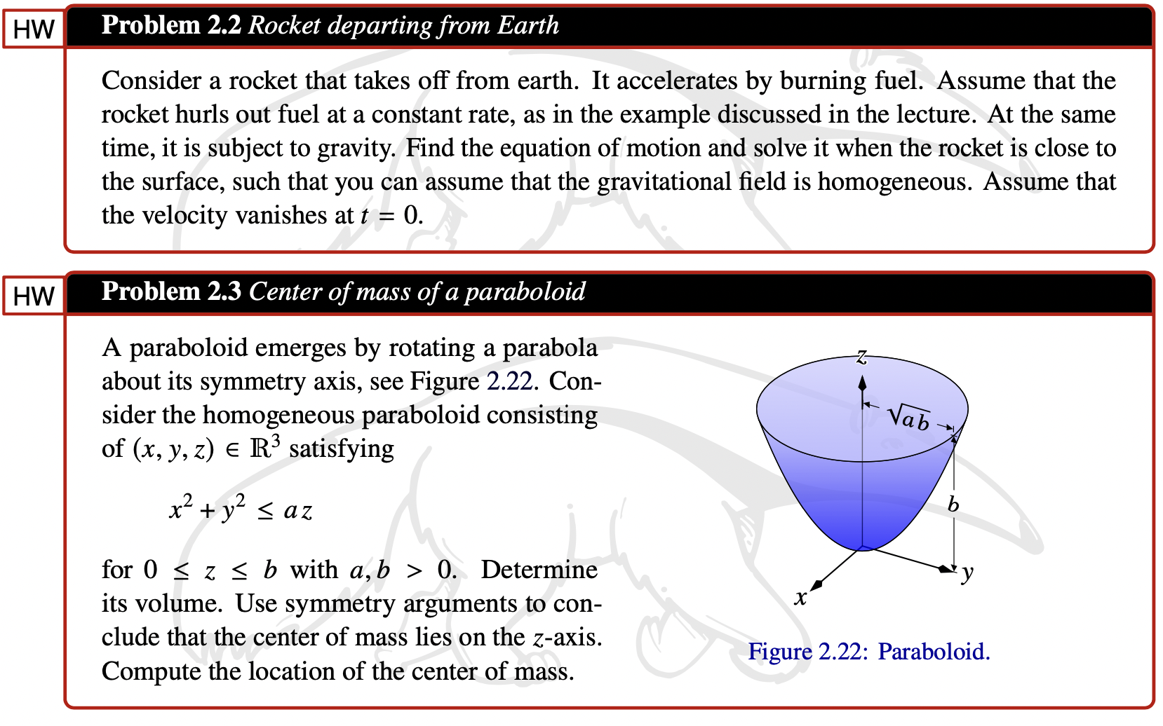  Problem 2.2 Rocket departing from Earth Consider a rocket that takes