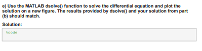 equation that models the mass location y(/)as a function of time. Solution: