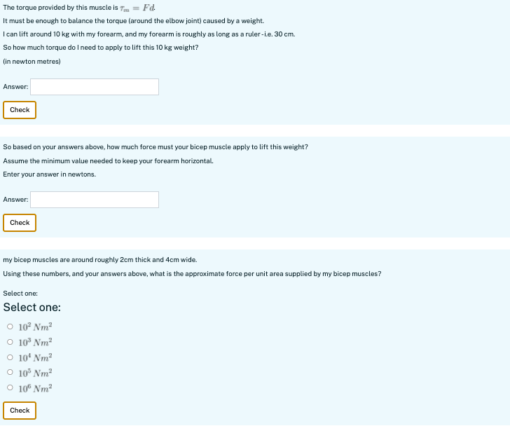 unit area exerted by human muscles? The obvious way is to find