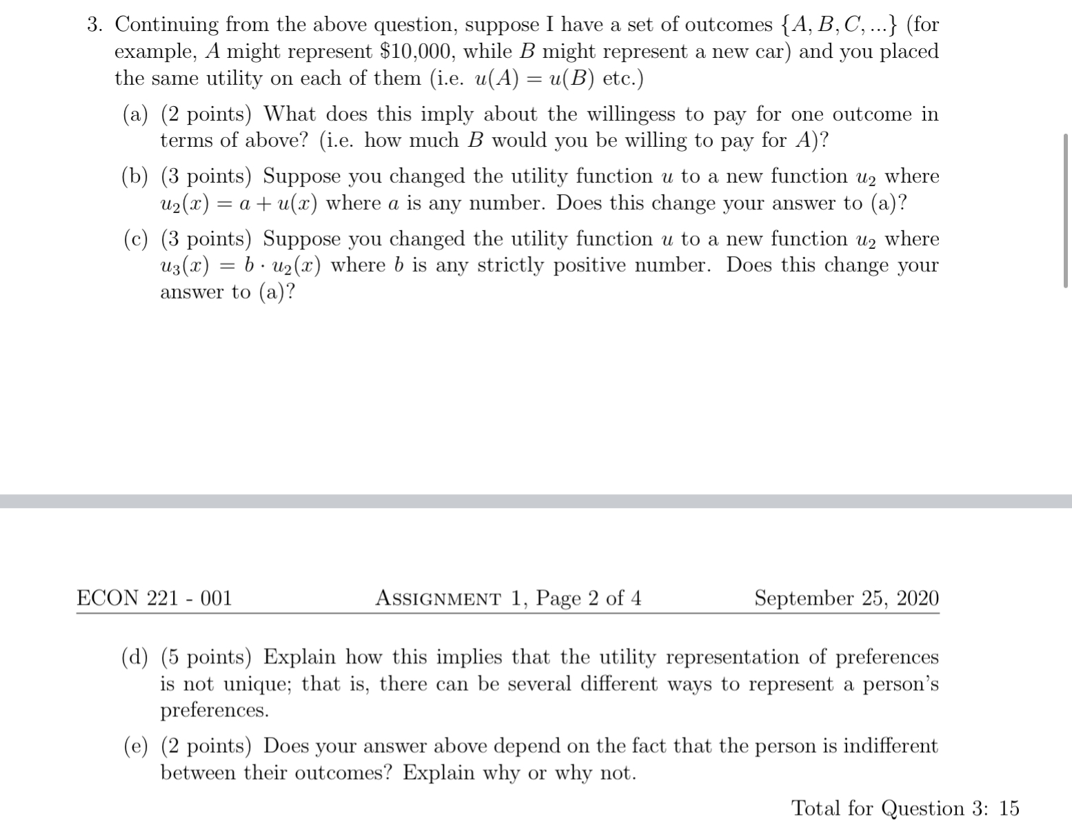 3. Continuing from the above question, suppose I have a set