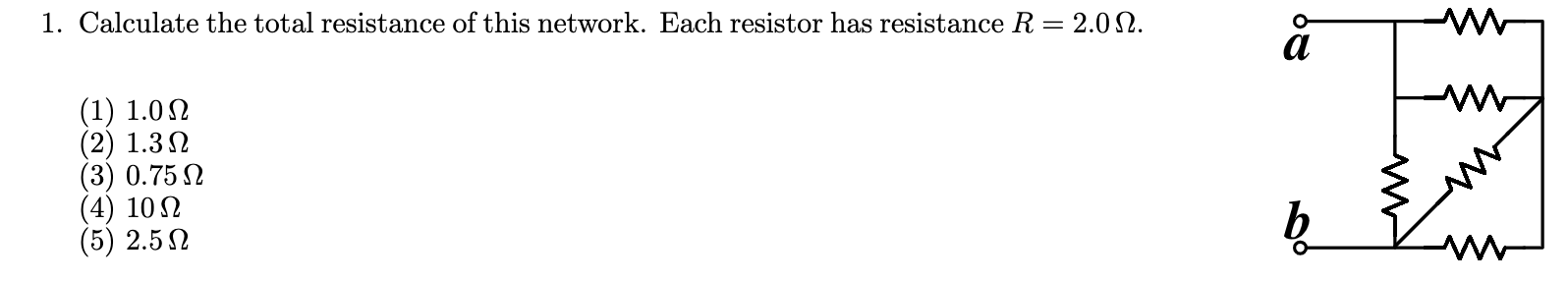 This is a multiple choice question. Please answer step-by-step. Thank you! 1.