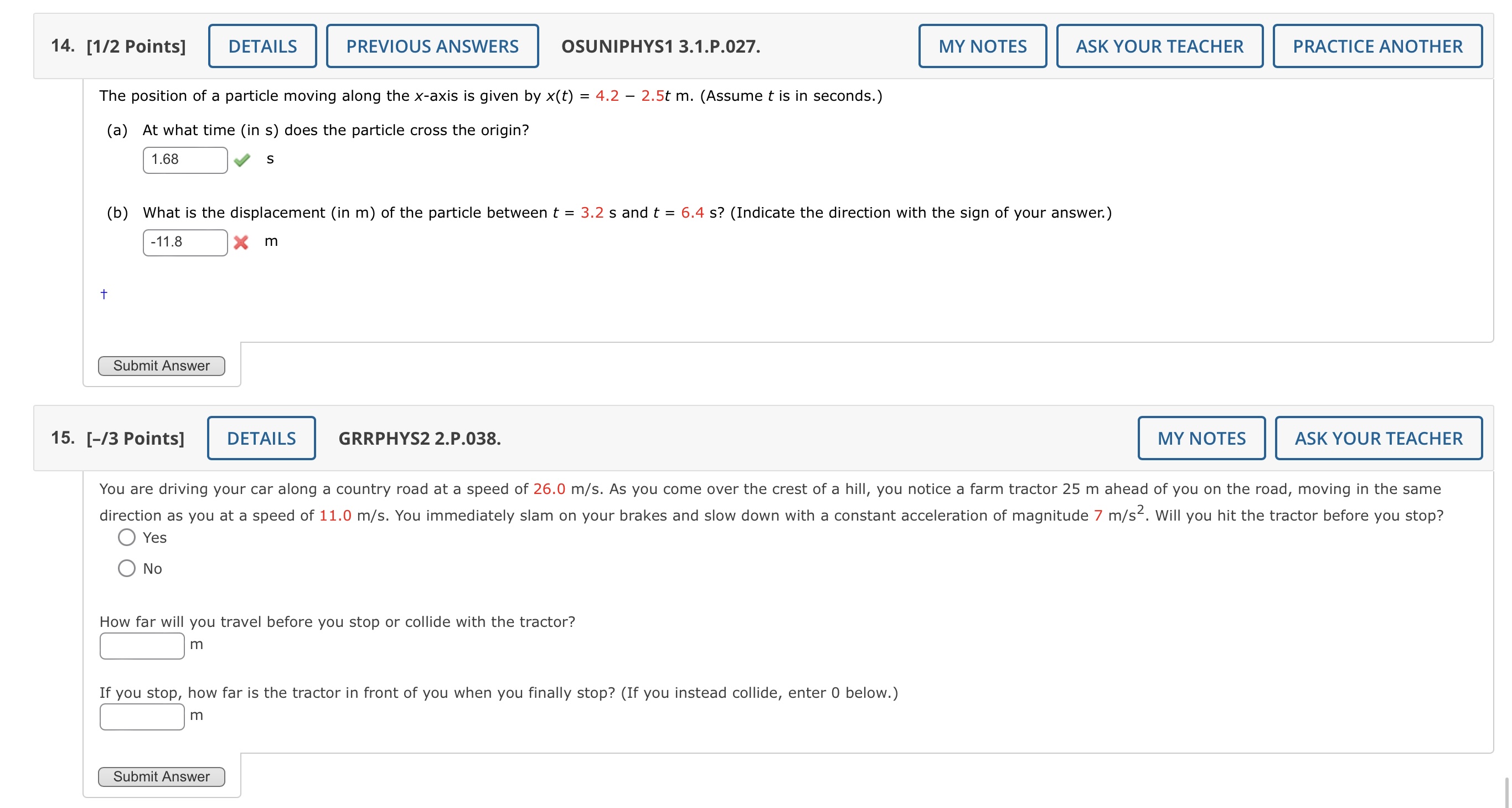 kilometers, that the truck travels? (07 v (b) What are the magnitude