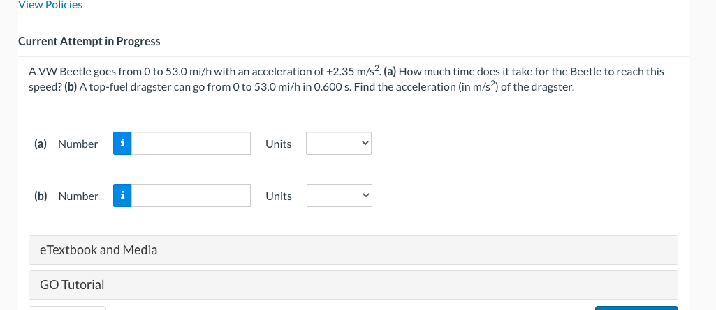  View Policies Current Attempt in Progress AVW Beetle goes from 0