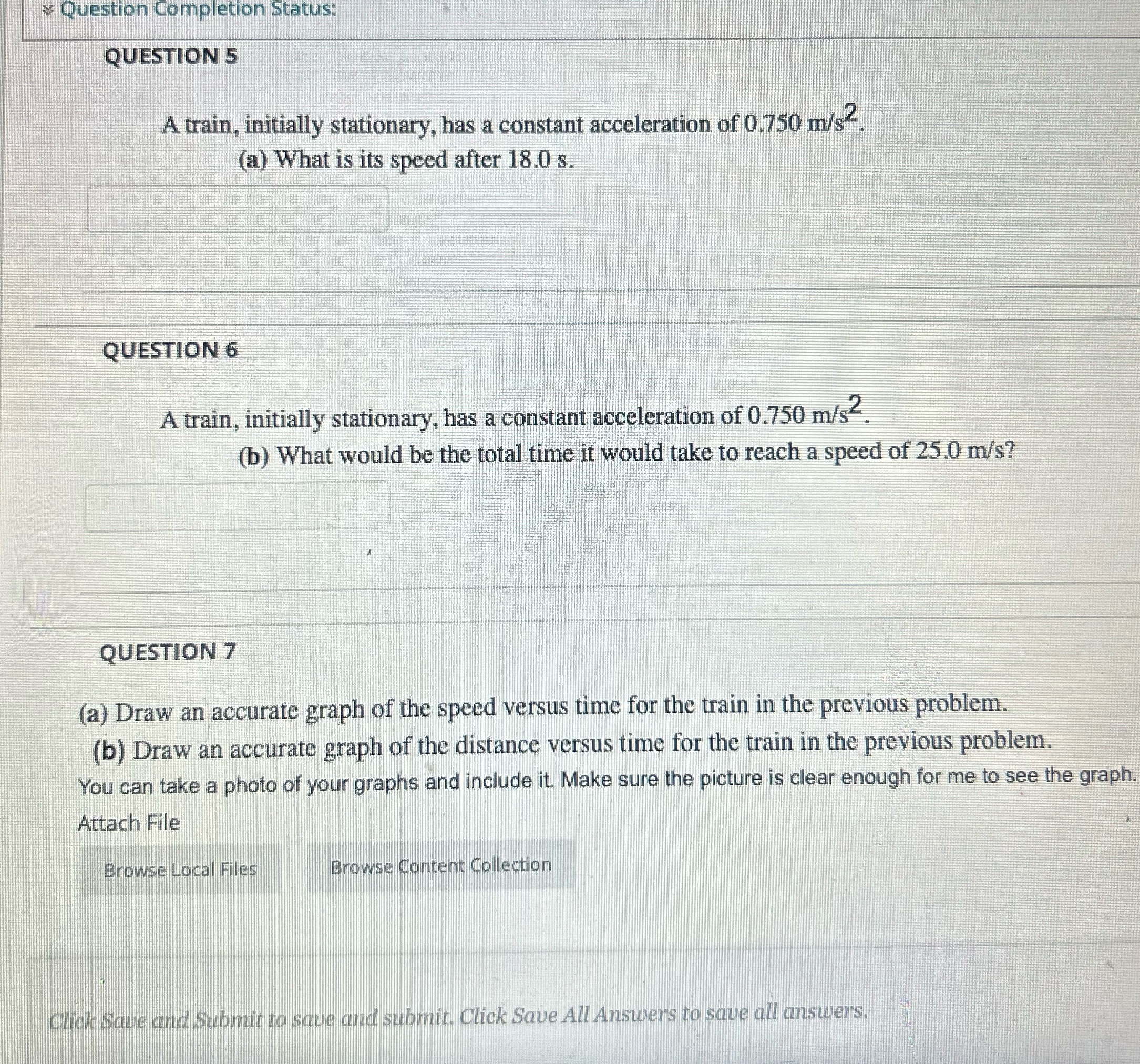 Please answer questions 5,6,7. This is a multi part question. ~ Question