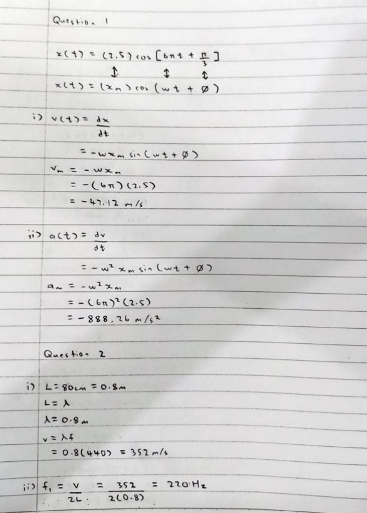 E): + grad] gives the simple harmonic S motion of an object.