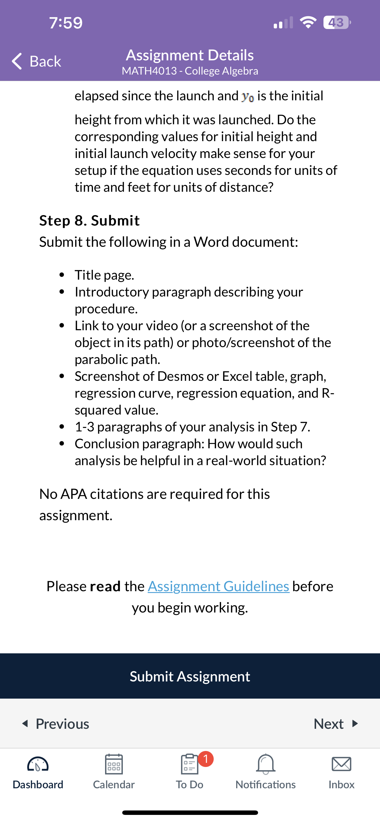 Calendar To Do Notications lnbox