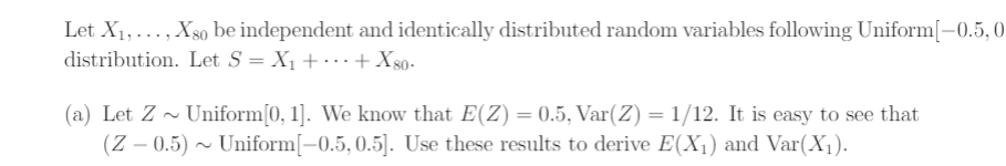 Let X1, ..., Xso be independent and identically distributed random variables