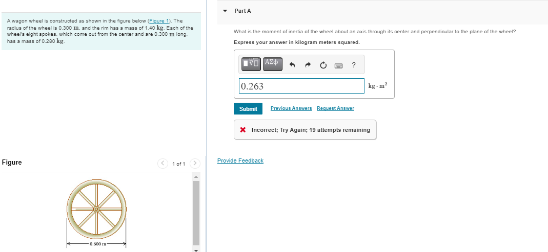 Question 8 Part A A wagon wheel is constructed as shown in