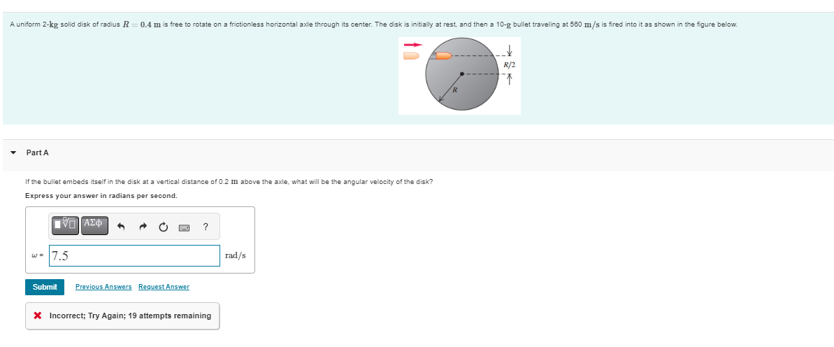 0.300 m long. What is the moment of inertia of the wheel