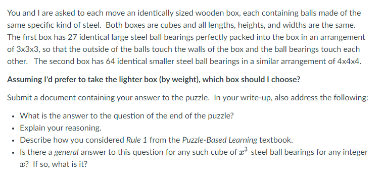 You and I are asked to each move an identically sized
