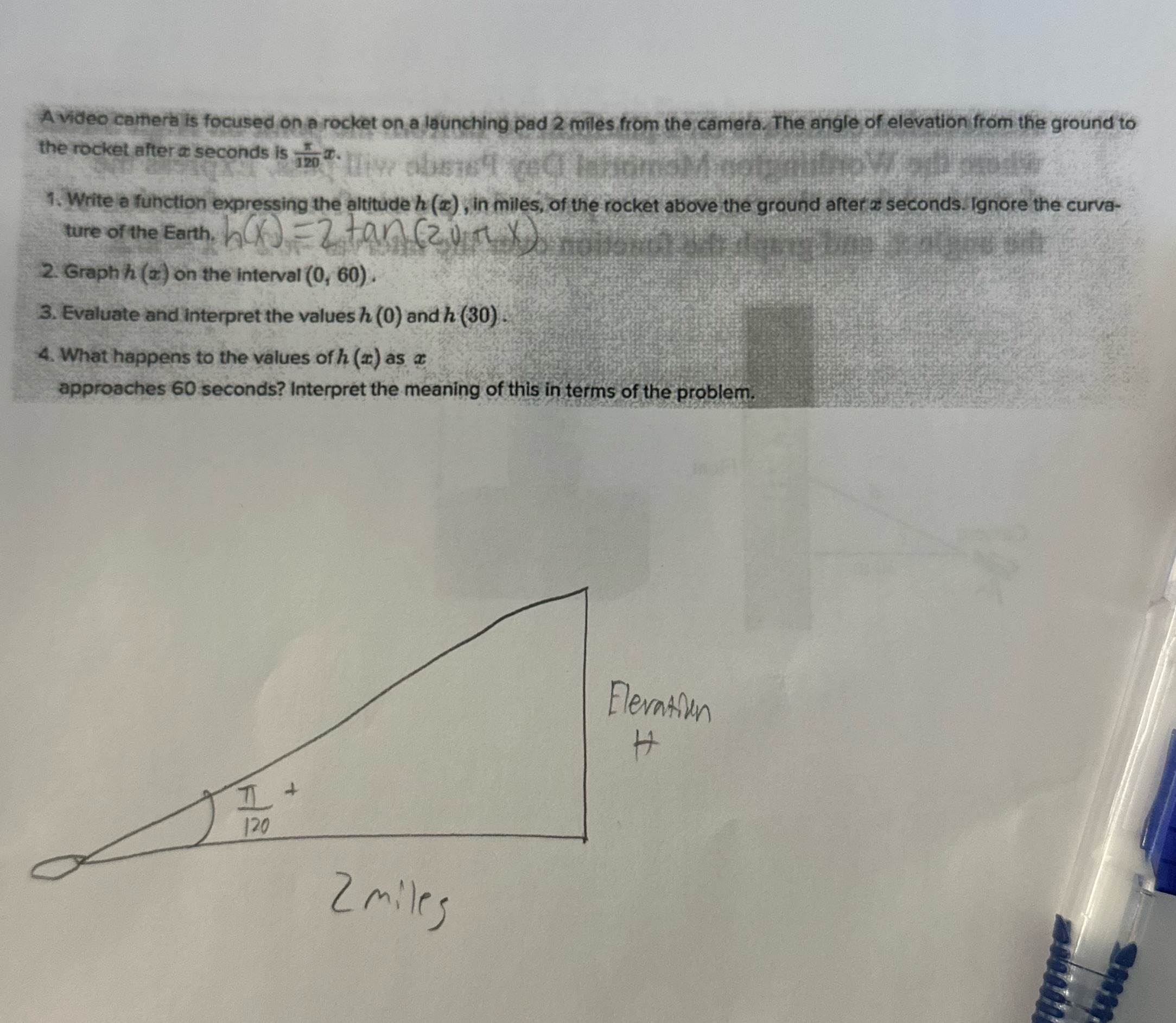 A video camera is focused on a rocket on a launching