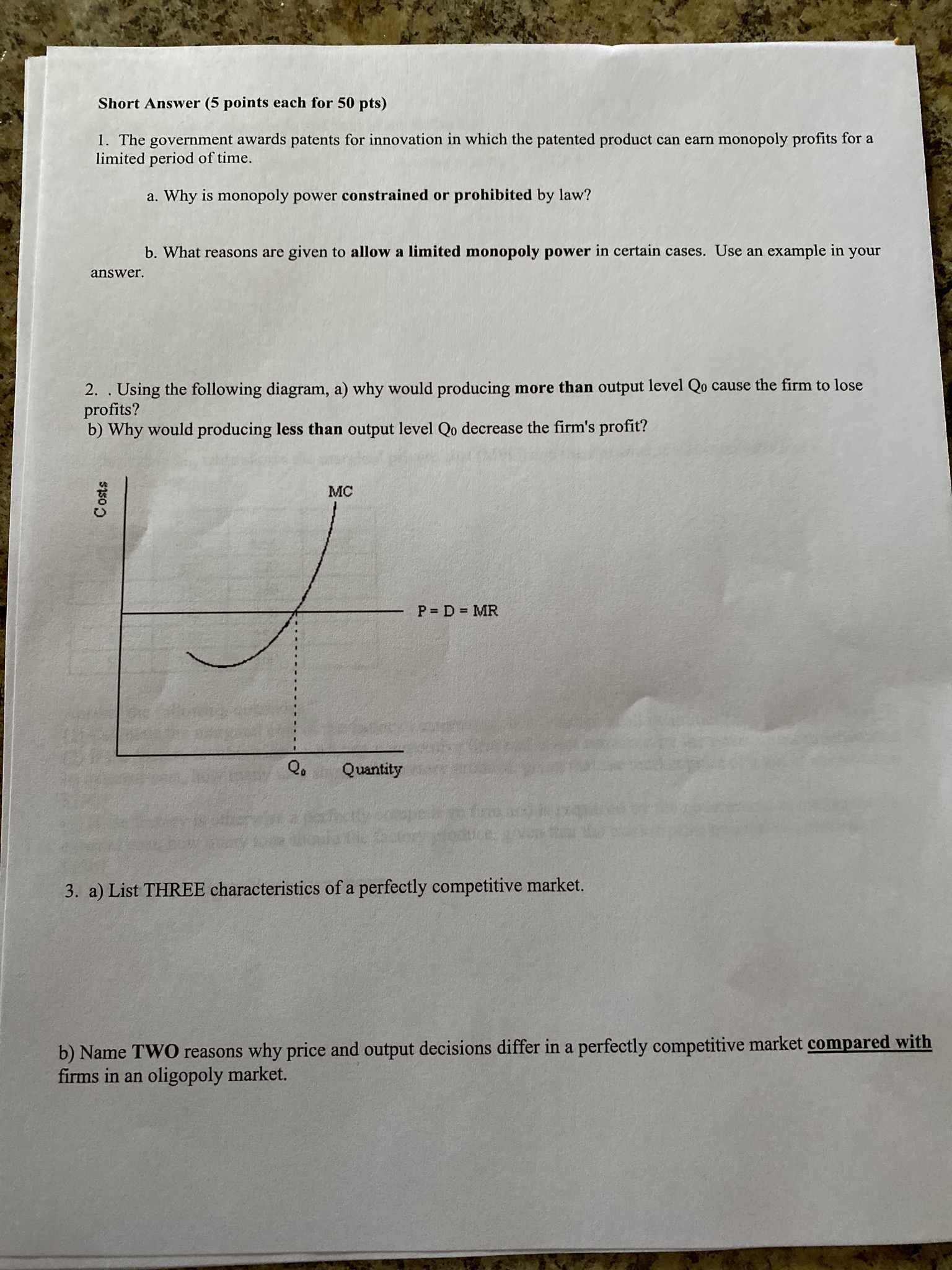 technological change occurs, is production of 2 pecan pies and 5 capri