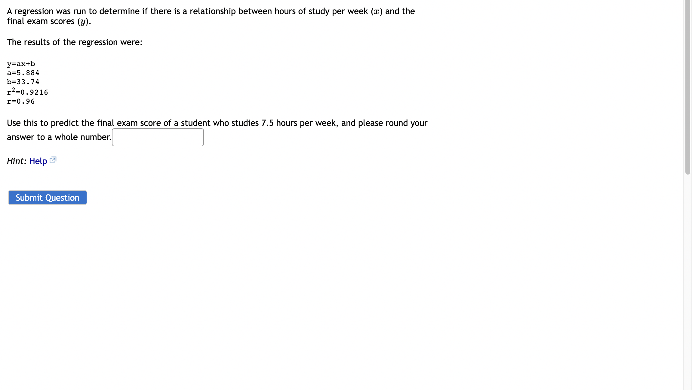 relationship between hours of TV watched per day (1:) and number of